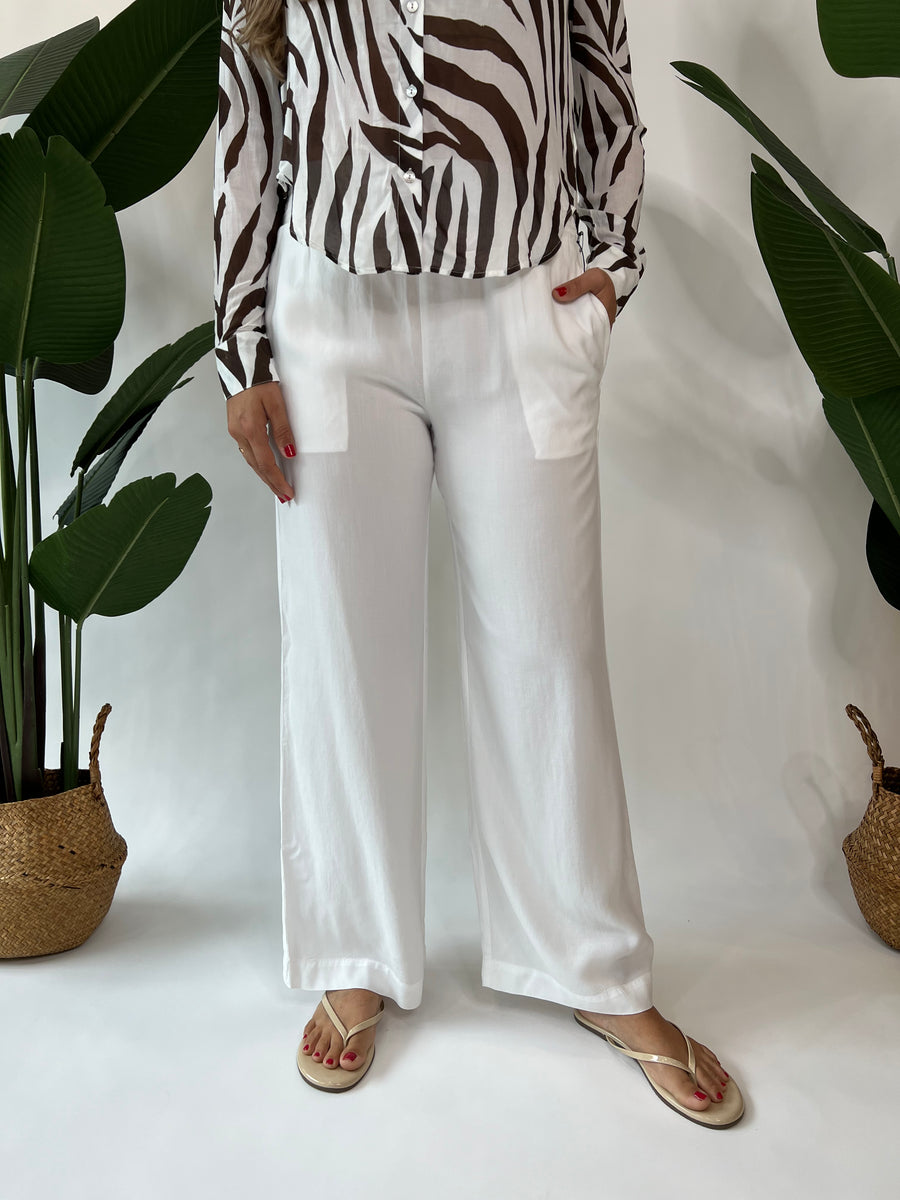 Bella Dahl Wide Leg Pant White Vagabond Apparel Boutique