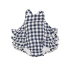 Angel Dear Ruffle Sunsuit Navy Gingham