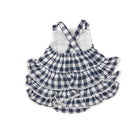 Angel Dear Ruffle Sunsuit Navy Gingham