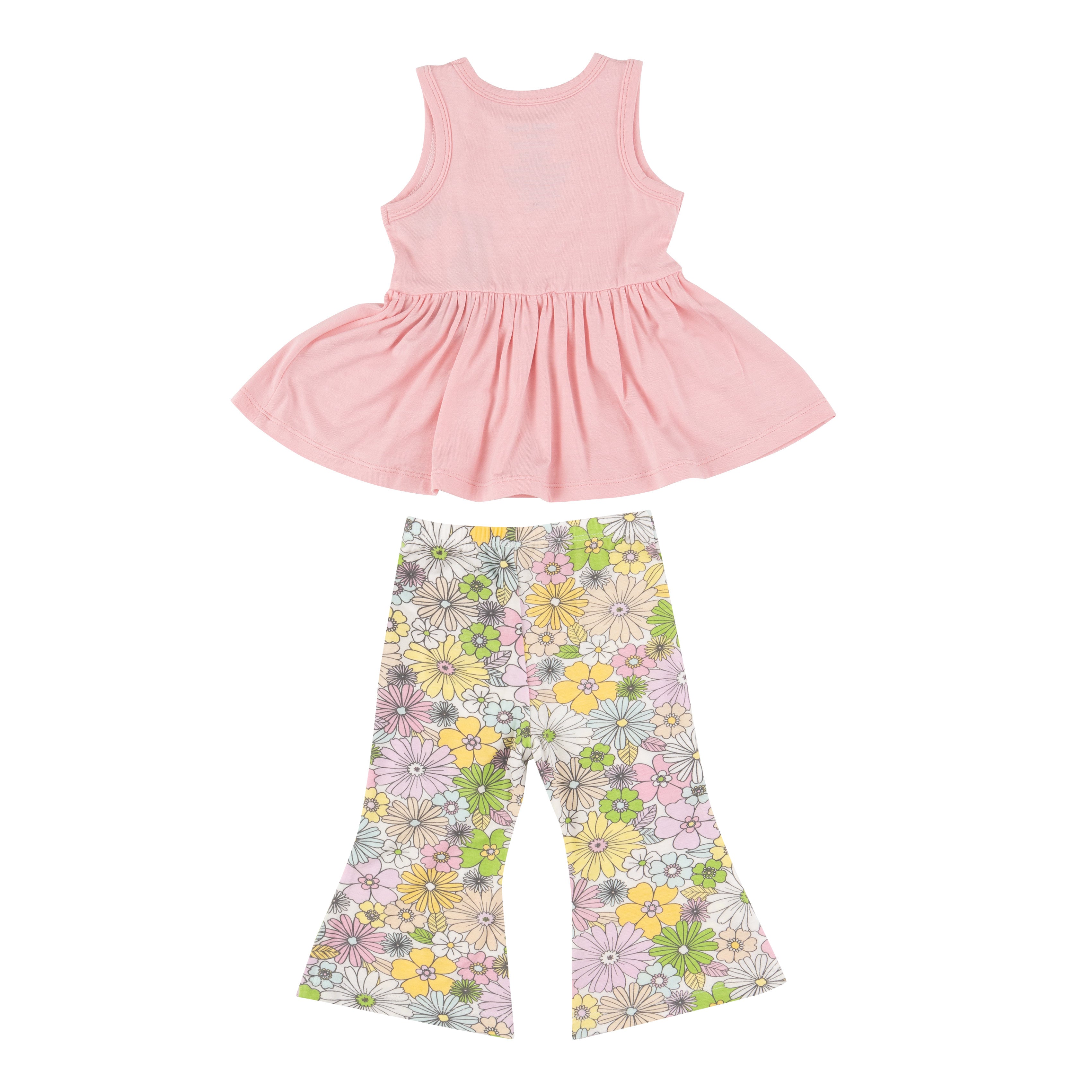 Angel Dear Peplum Tank Top and Baby Bell Set Retro Floral