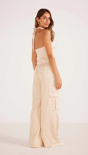 Mink Pink Fabella Cargo Pants Beige | Vagabond Apparel Boutique