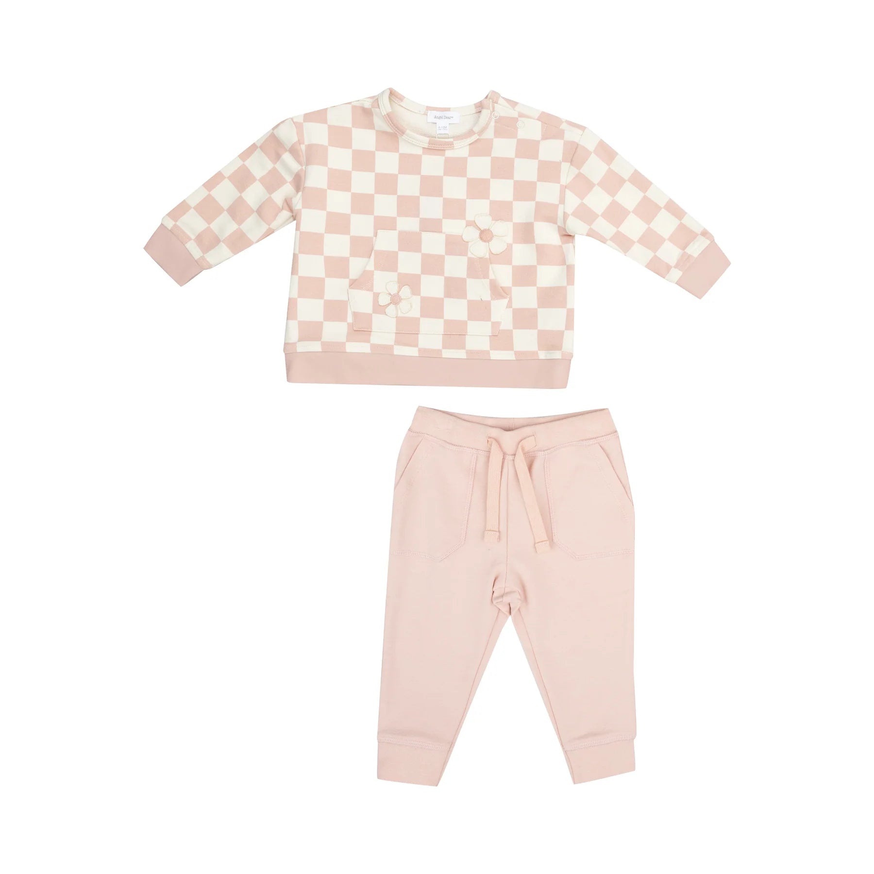 Angel Dear Checkerboard Sweatshirt & Jogger Set | Vagabond Apparel Boutique