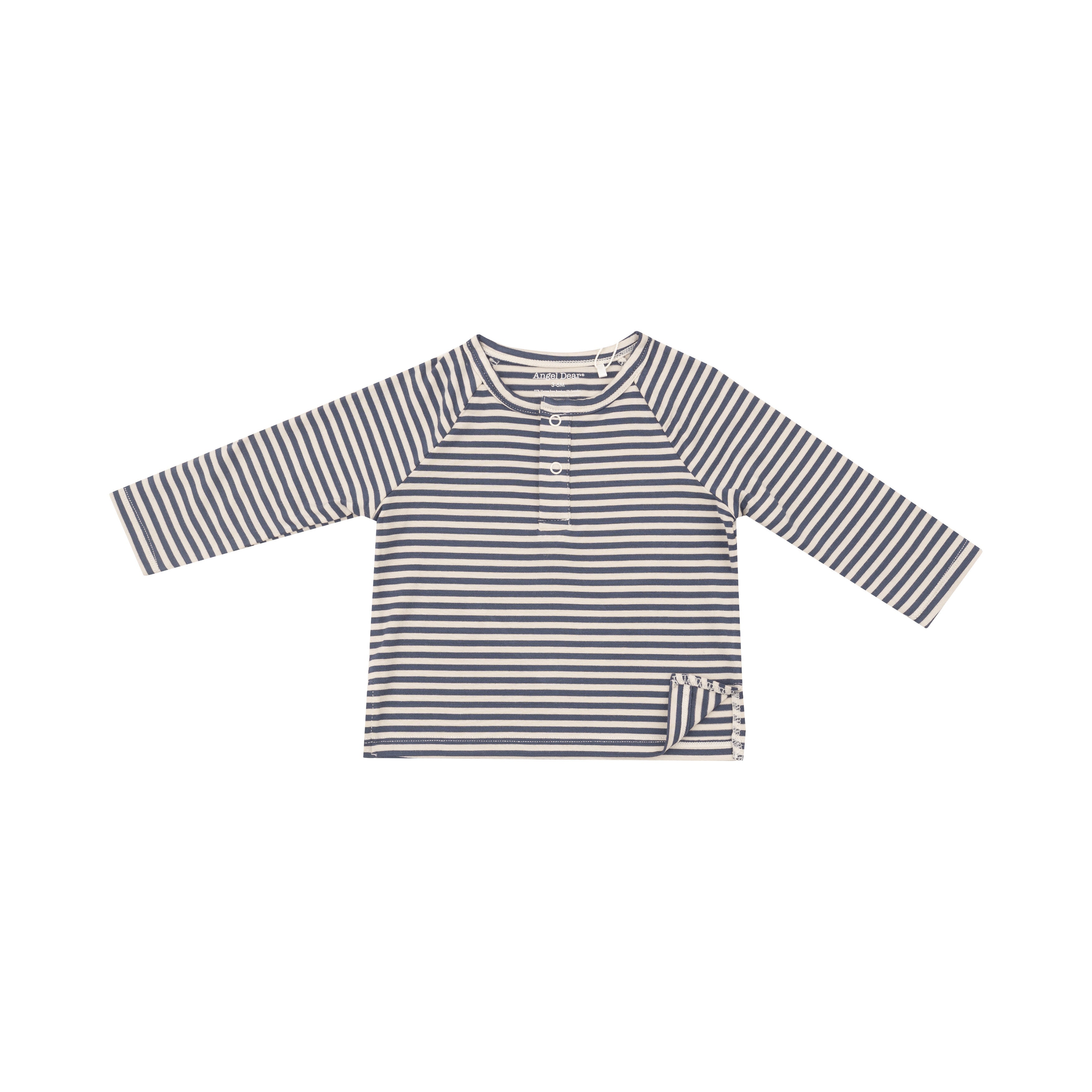 Angel Dear L/S Stripe Raglan Henley | Vagabond Apparel Boutique