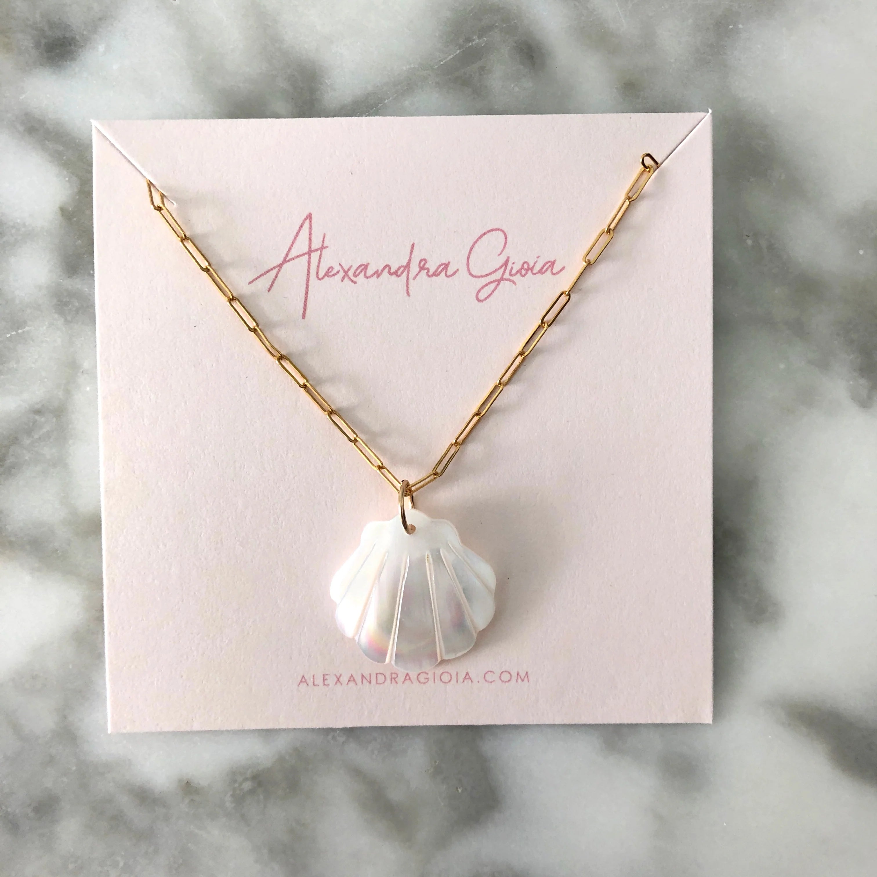 Alexandra Gioia MOP Shell Necklace 16" | Vagabond Apparel Boutique