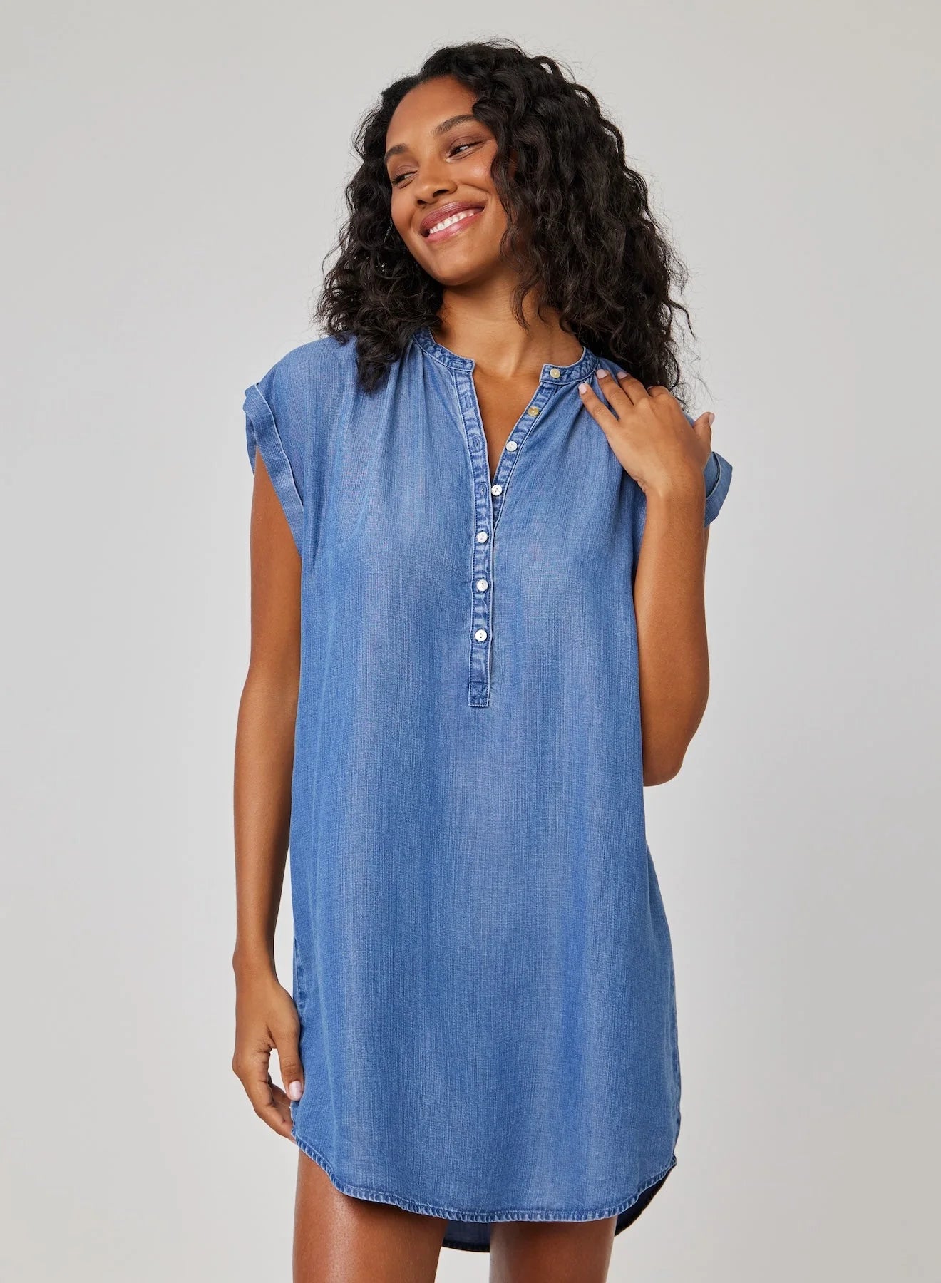 Bella Dahl Cap Sleeve Henley Dress | Vagabond Apparel Boutique