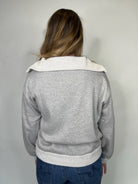 Bella Dahl Mix Knit Henley Zip Sweatshirt | Vagabond Apparel Boutique