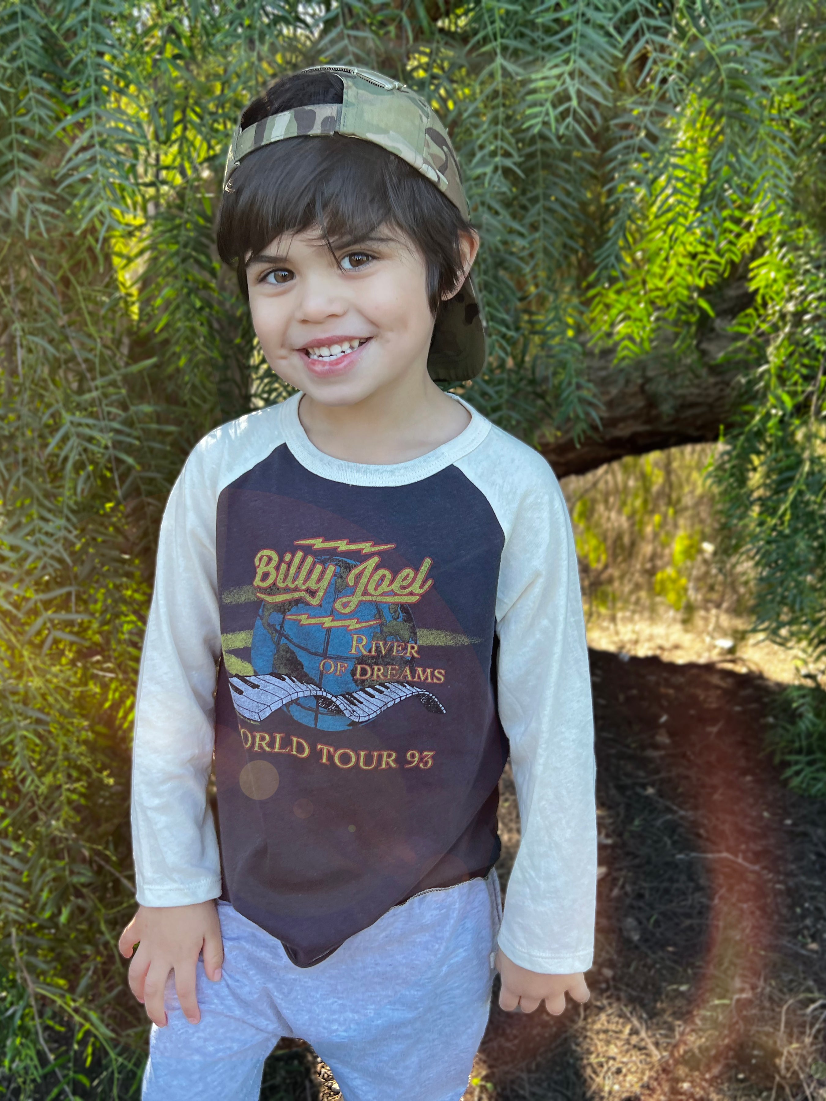 Rowdy Sprouts Billy Joel Recycled Raglan Tee