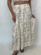 Blu Pepper Tropical Tiered Skirt | Vagabond Apparel Boutique