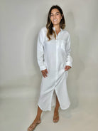 Bobi Button Front Maxi Shirt Dress | Vagabond Apparel Boutique