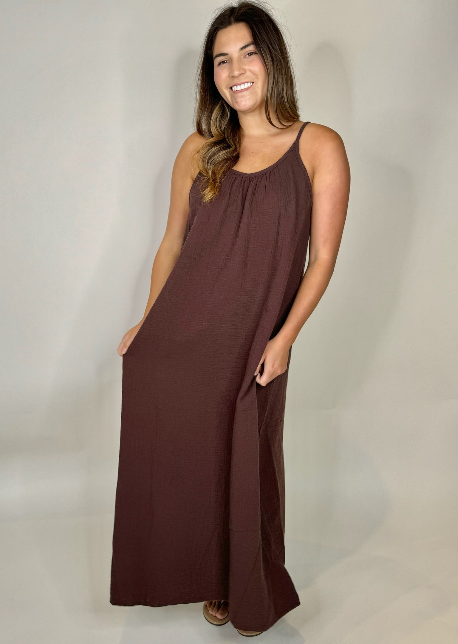 Bobi Cami Low Back Maxi Dress | Vagabond Apparel Boutique