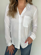 Bobi Long Sleeve Button Collar Tee | Vagabond Apparel Boutique