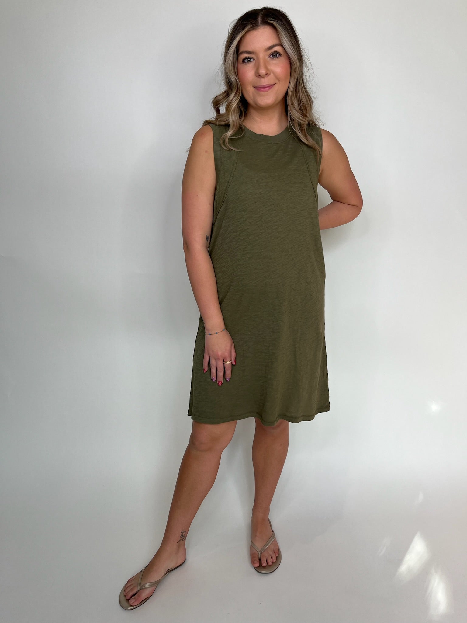 Bobi Raglan Seamed Tank Dress | Vagabond Apparel Boutique