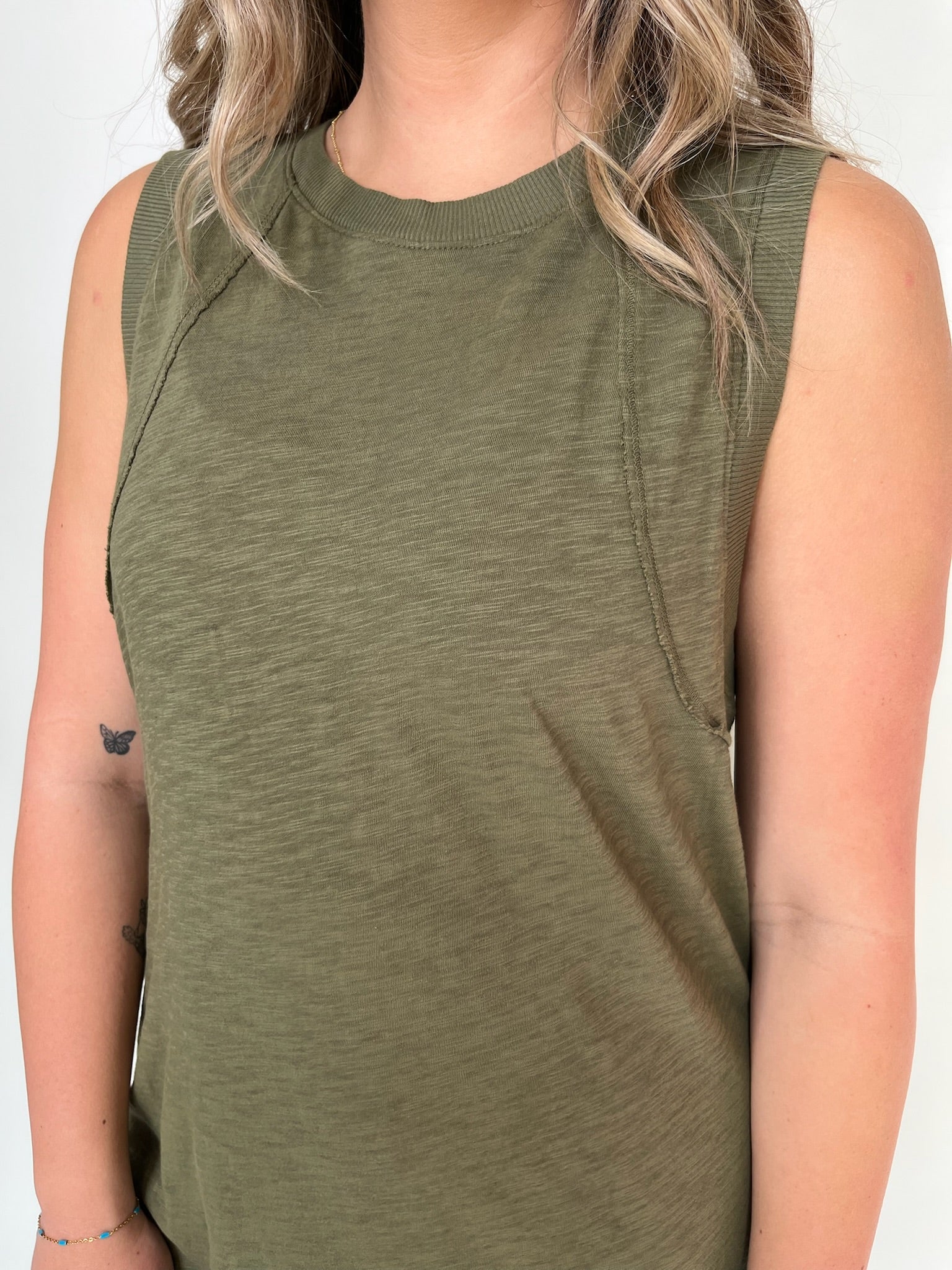 Bobi Raglan Seamed Tank Dress | Vagabond Apparel Boutique