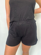 Bobi Shorts With Side Slit Black | Vagabond Apparel Boutique