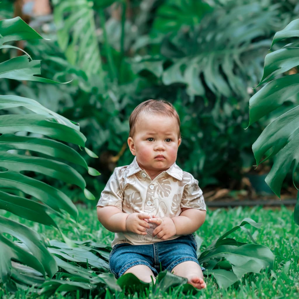 Coco Moon Polo Shirt Toasted Monstera | Vagabond Apparel Boutique