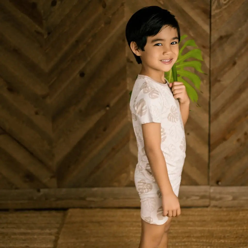 Coco Moon Short Bamboo Pajamas Toasted Monstera | Vagabond Apparel Boutique