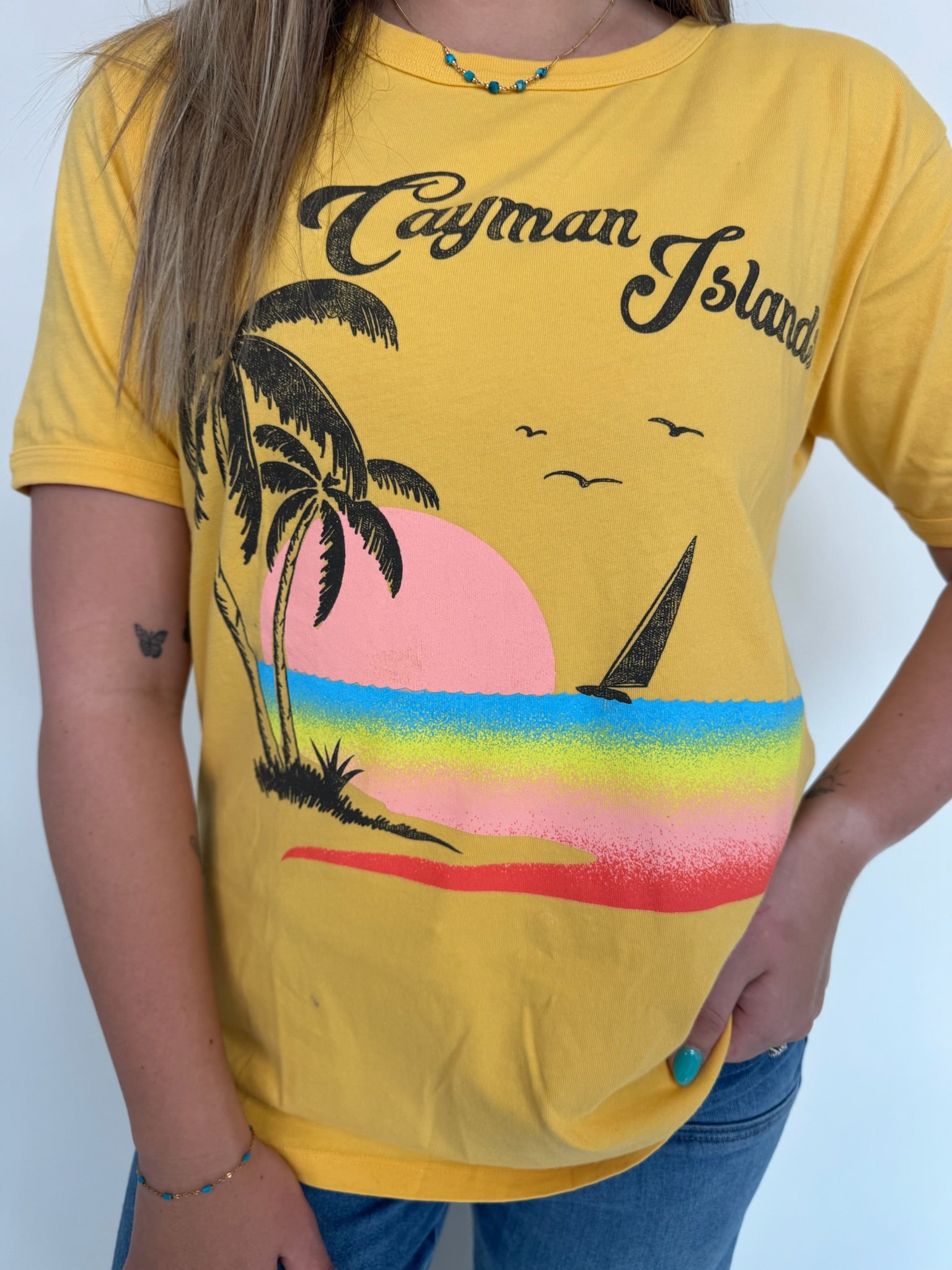 Daydreamer Cayman Islands Ringer Tee  | Vagabond Apparel Boutique