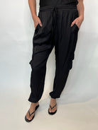 Eco-Satin Harlow Pant Black | Vagabond Apparel Boutique