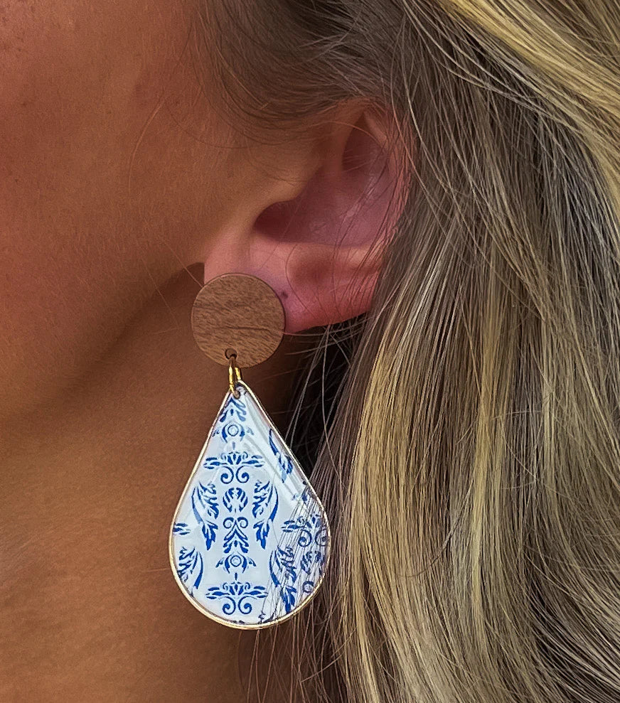 Silver Girl Santorini Teardrop Earrings