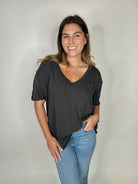 Free People Nina V Tee Black | Vagabond Apparel Boutique