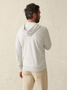 Faherty Men Sunwashed Slub Hoodie Light Grey Heather | Vagabond Apparel Boutique