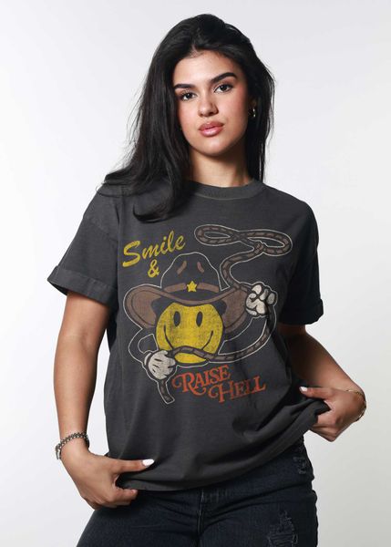 Girl Dangerous Smile & Raise Hell Tee | Vagabond Apparel Boutique