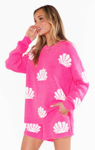 Show Me Your Mumu Go To Sweater Hot Pink Shell Knit | Vagabond Apparel Boutique