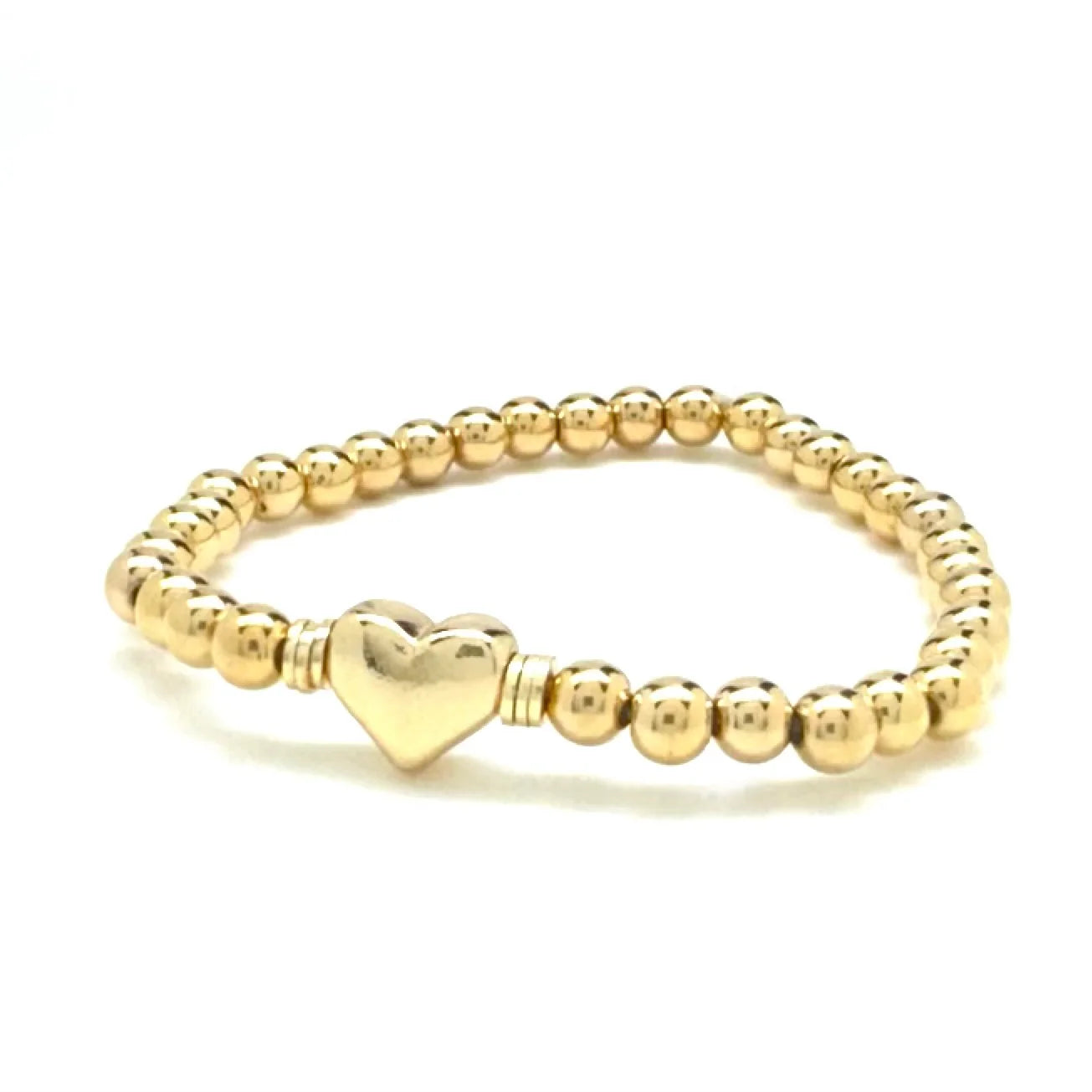 Silver Girl Heart Bead Bracelet | Vagabond Apparel Boutique