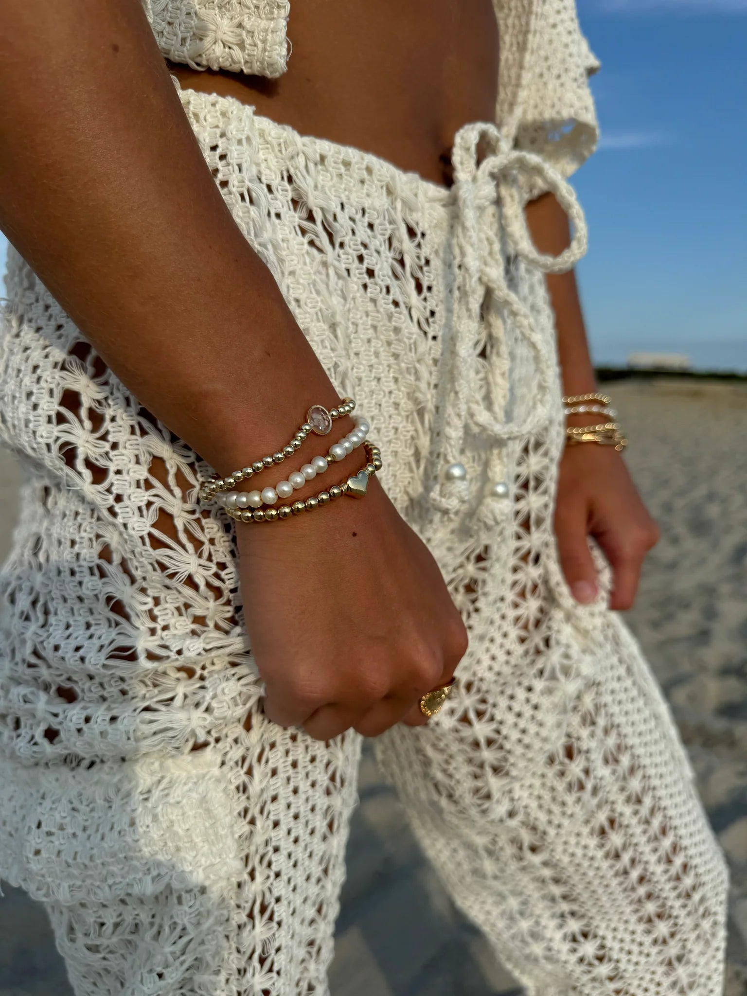 Silver Girl Heart Bead Bracelet | Vagabond Apparel Boutique