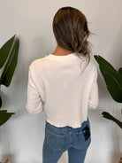 LA Made Cahuenga Cropped Pullover Ivory