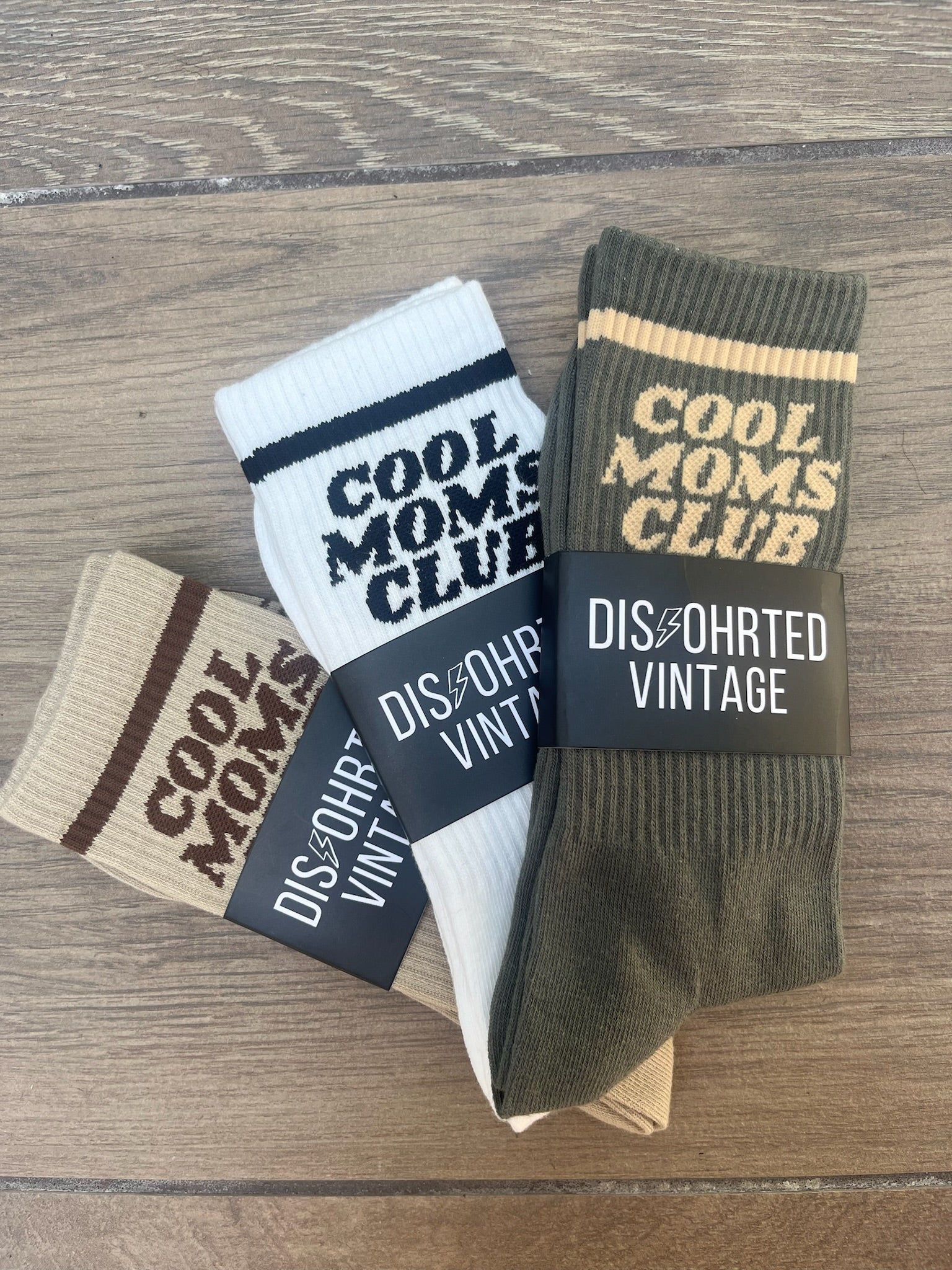 Disohrted Vintage Cool Mom Socks | Vagabond Apparel Boutique