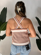 Splendid Enzo Sweater Tank Sunset Stripe