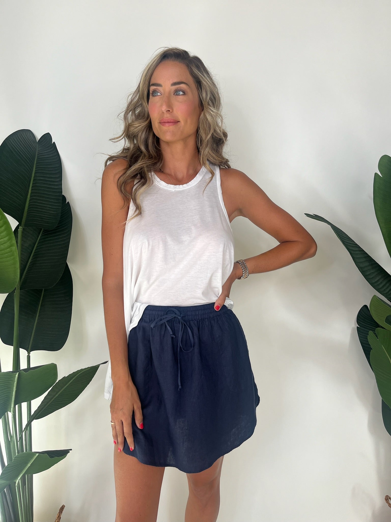 Fresh Laundry Linen Skirt | Vagabond Apparel Boutique