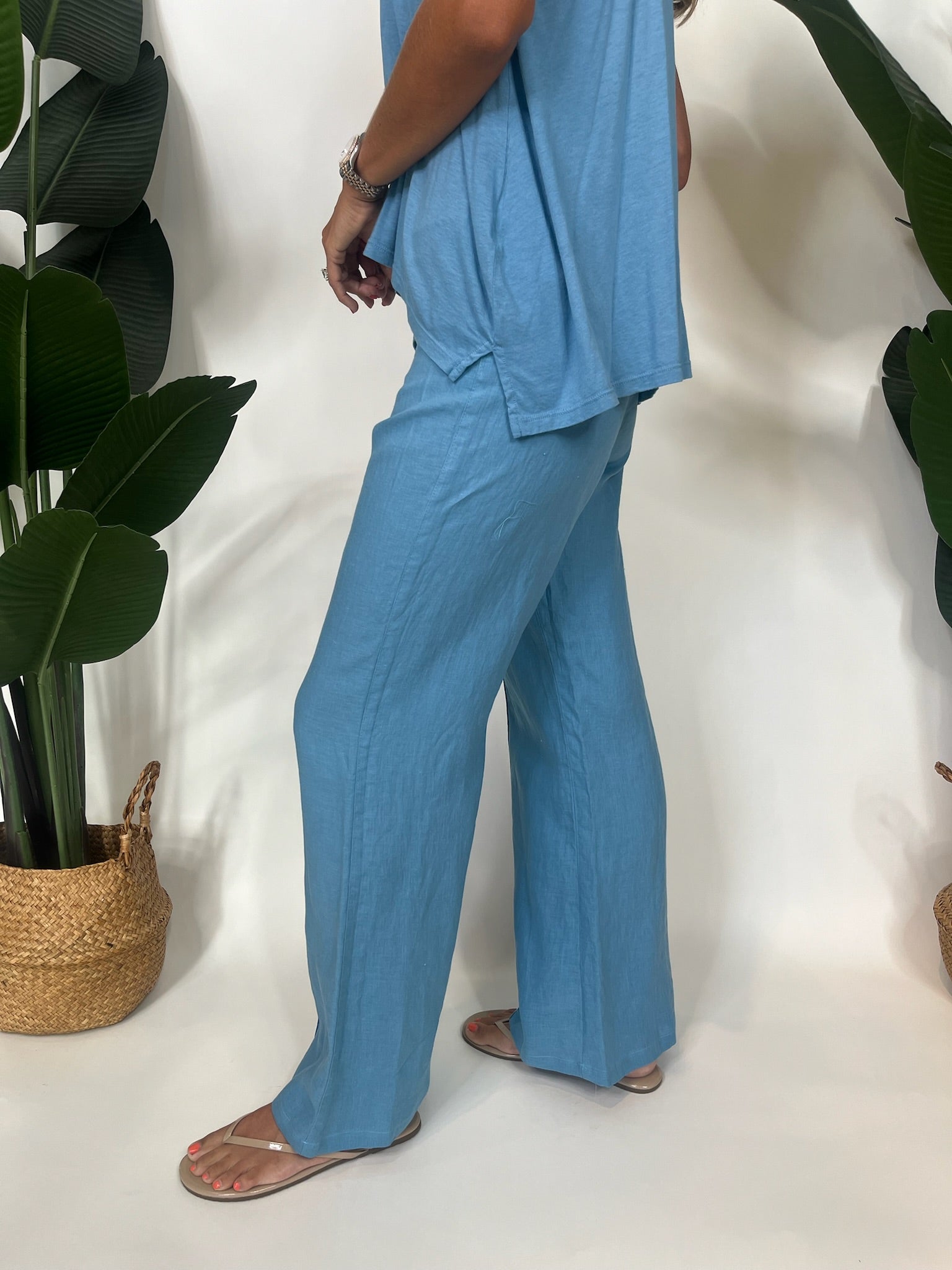 Fresh Laundry Foldover Linen Pant | Vagabond Apparel Boutique