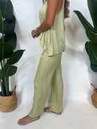 Fresh Laundry Foldover Linen Pant | Vagabond Apparel Boutique