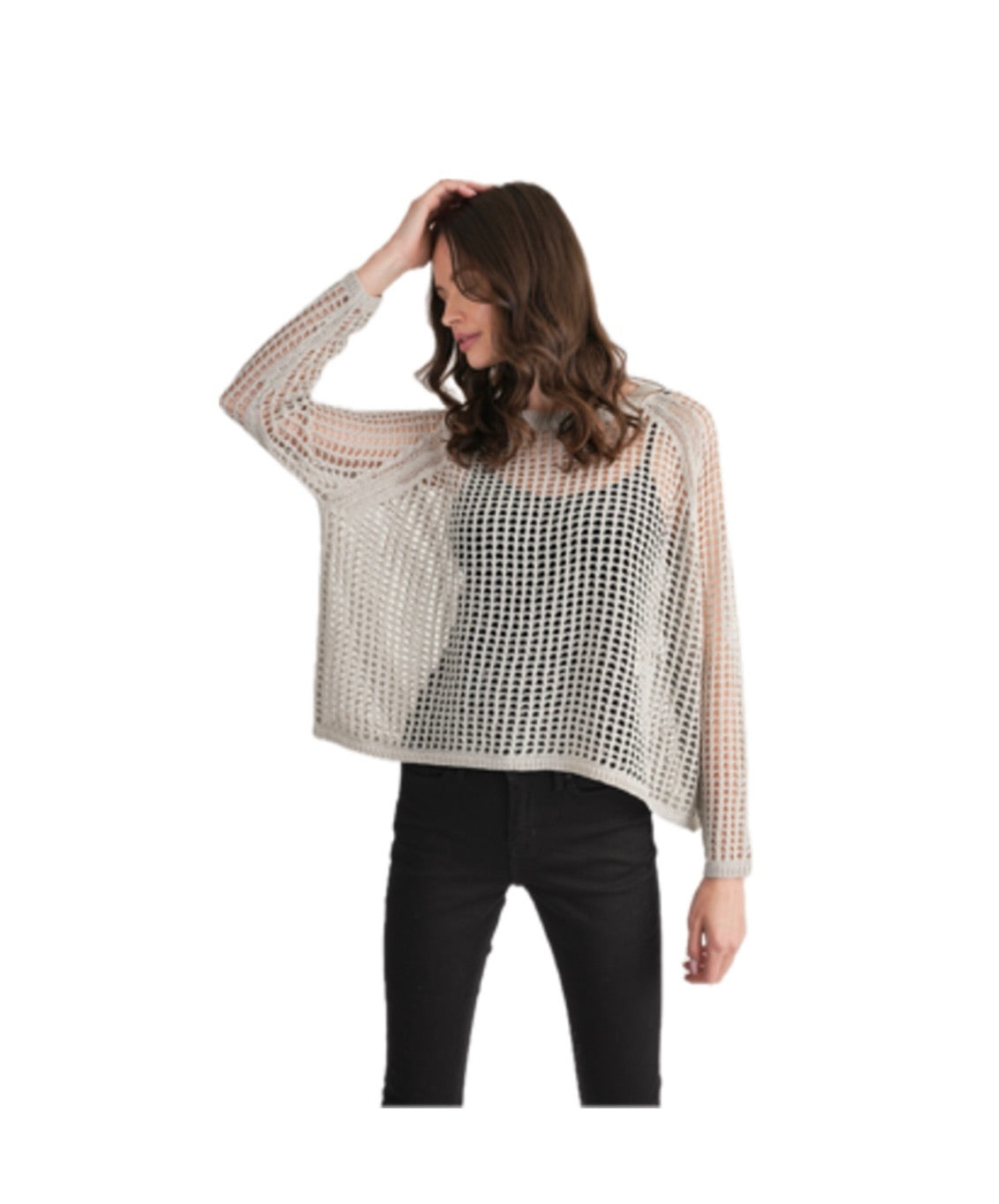 Stitch Drop Daily Mesh Sweater | Vagabond Apparel Boutique