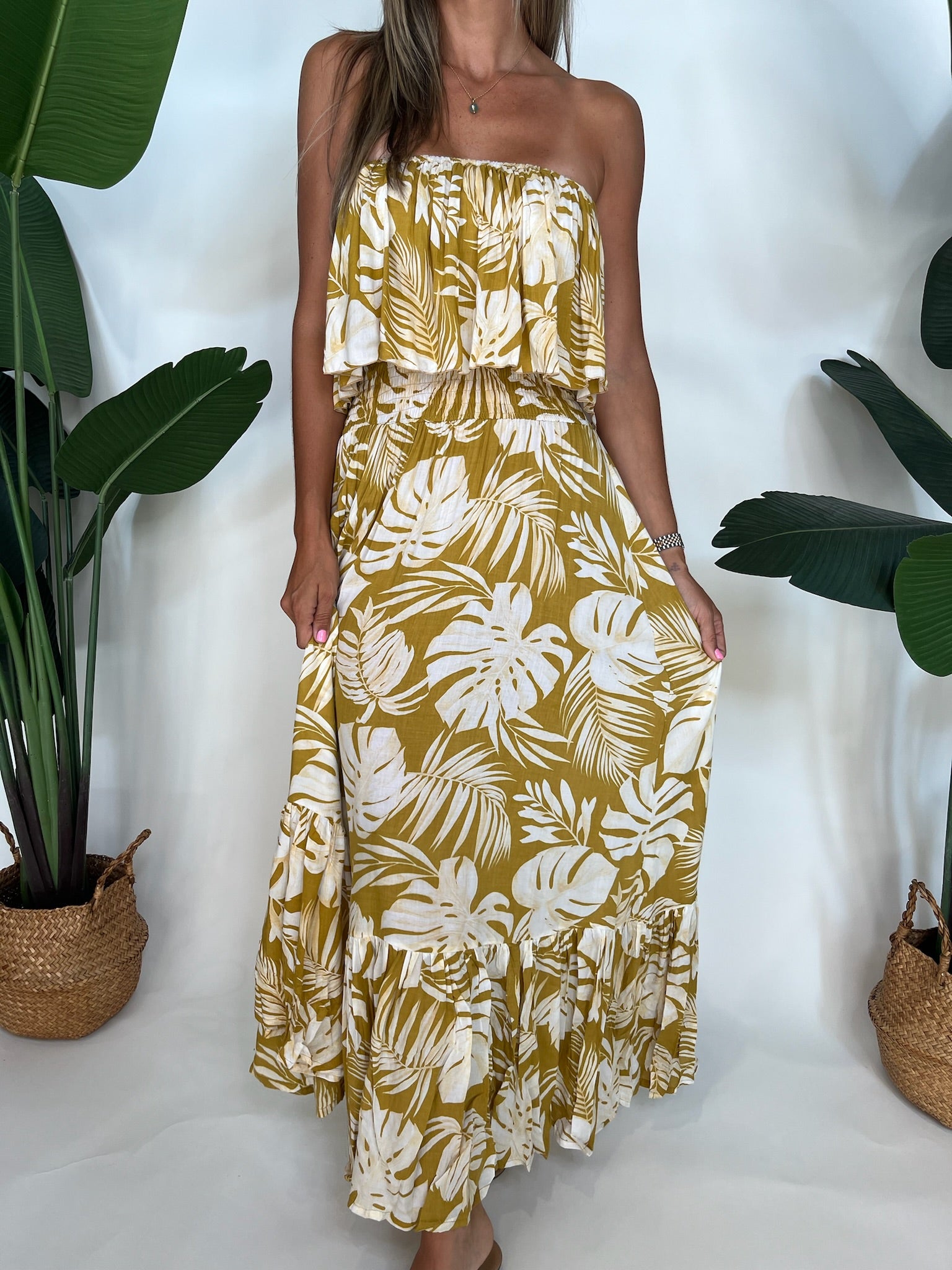 Tiare Hawaii Bungalow Maxi Gold | Vagabond Apparel Boutique