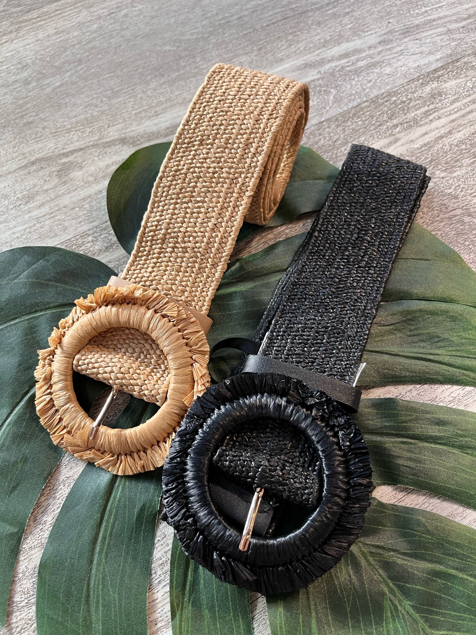 BC Woven Raffia Belt