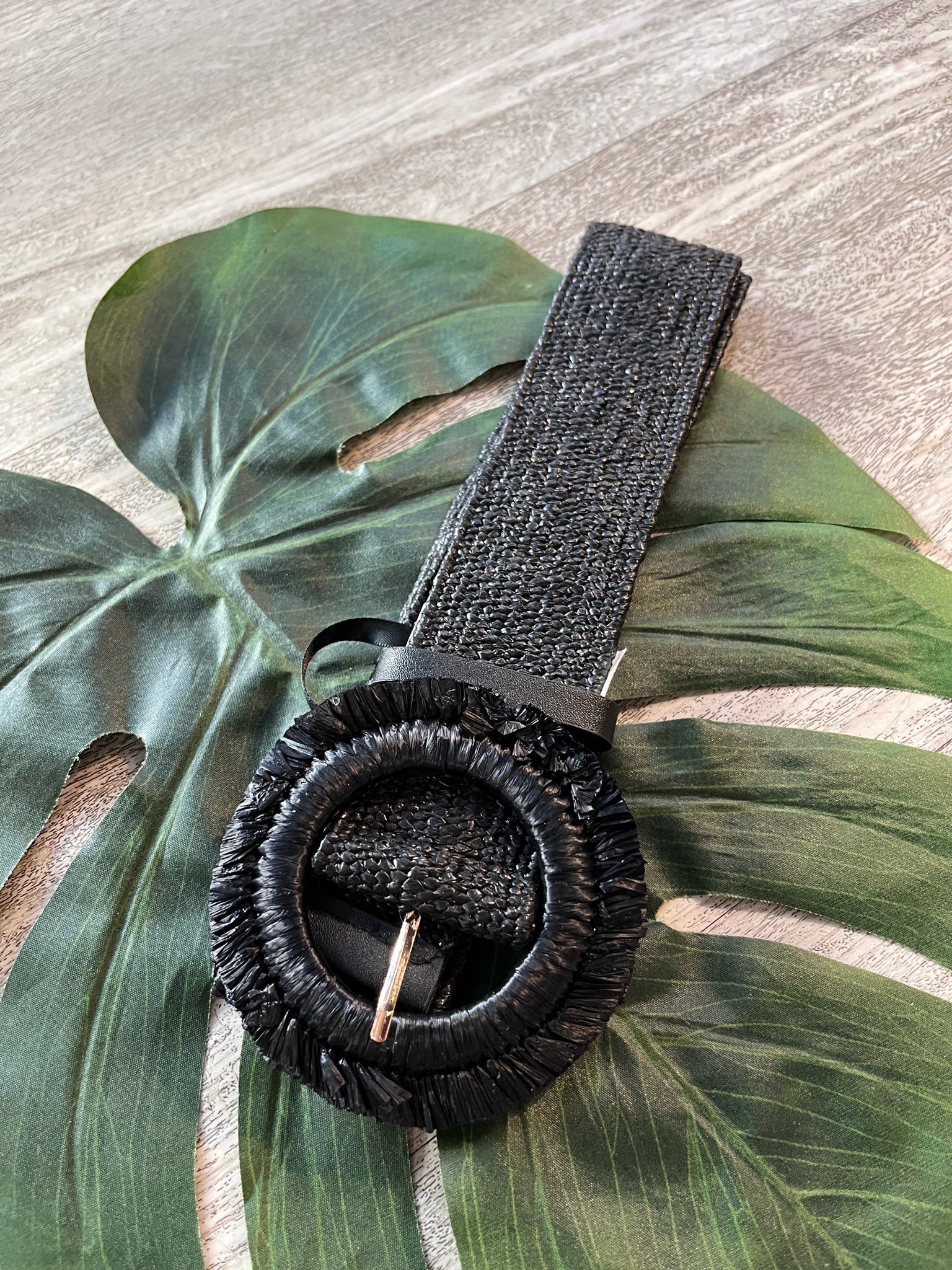 BC Woven Raffia Belt