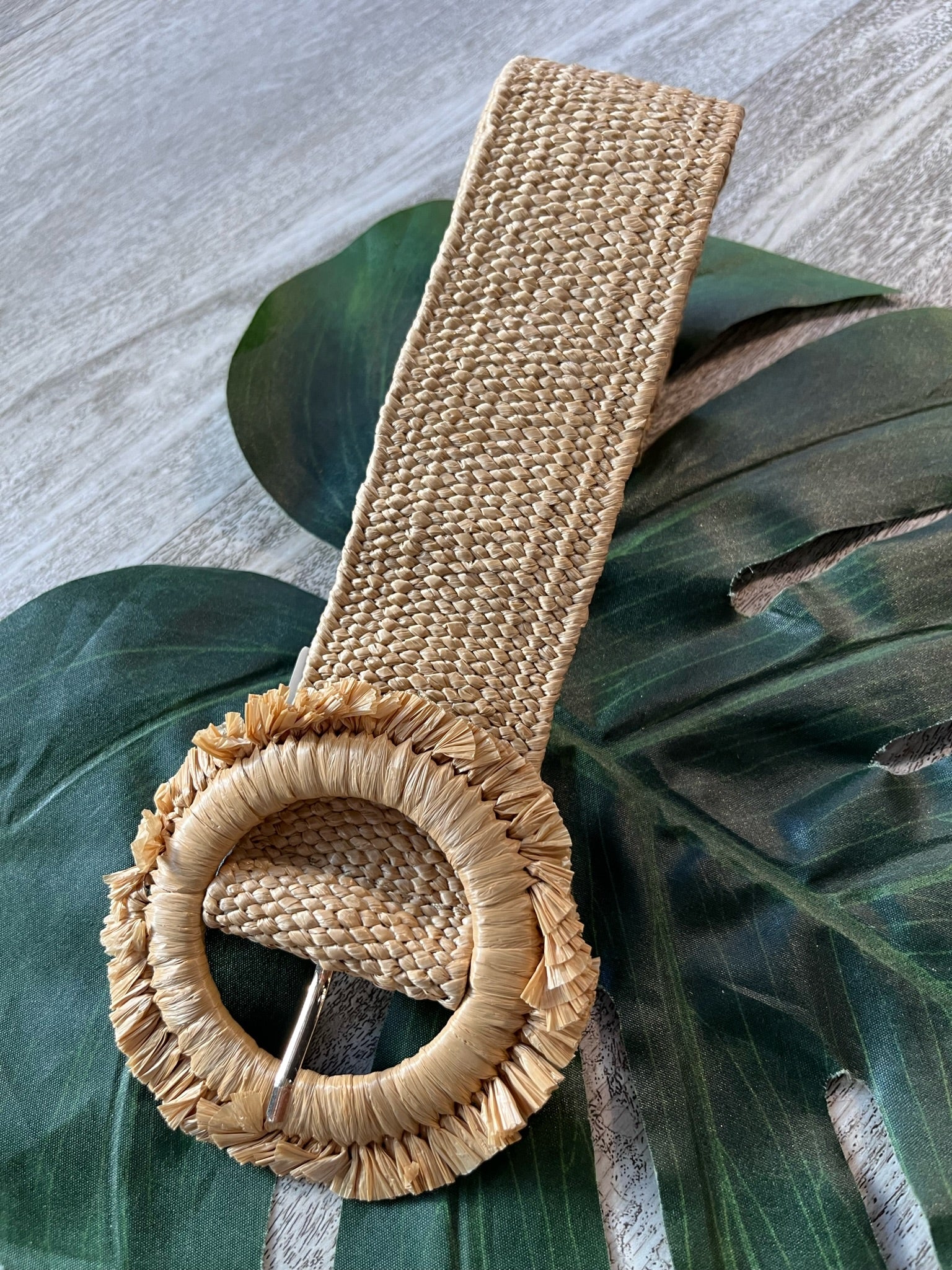 BC Woven Raffia Belt