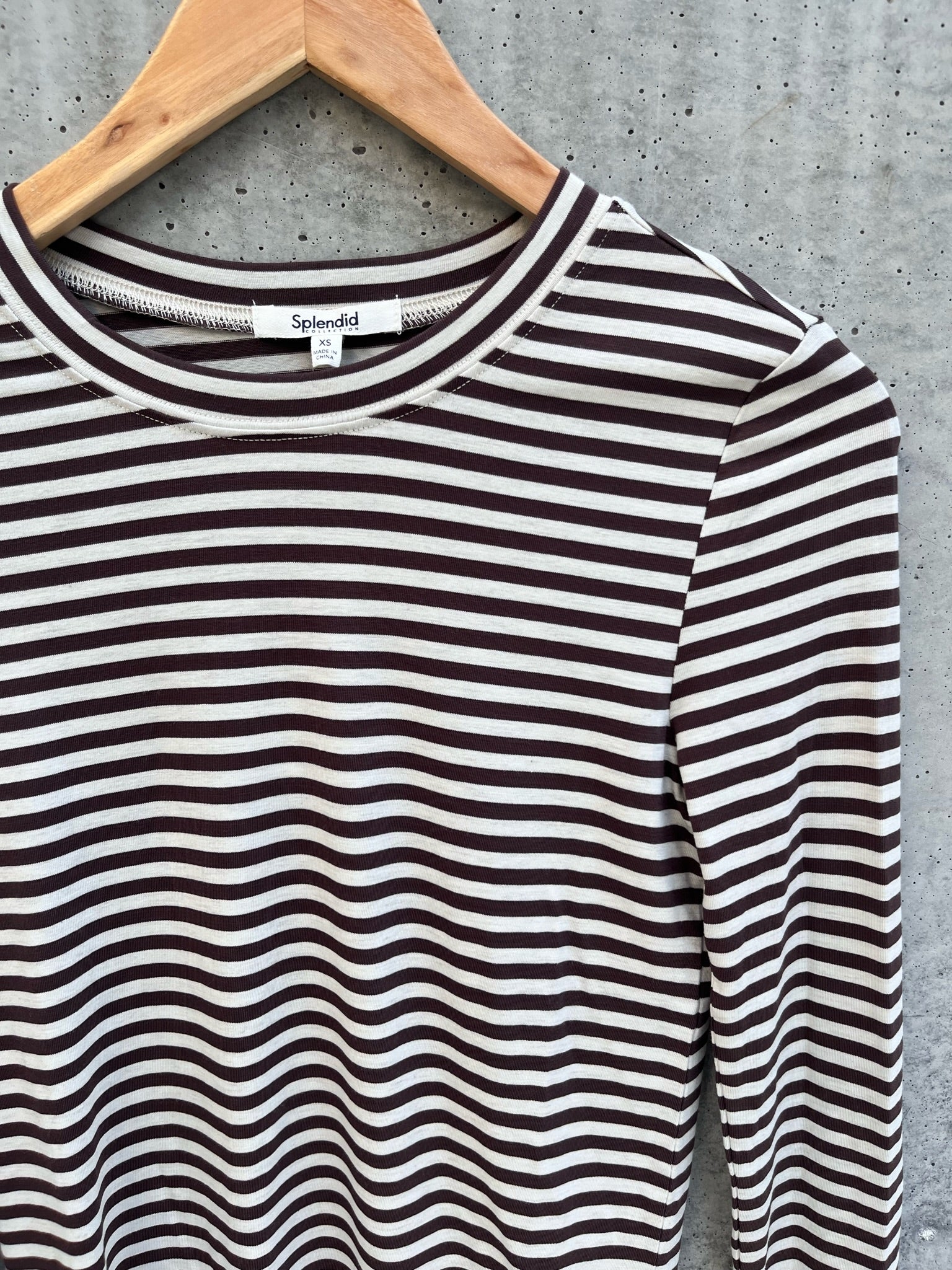 Splendid Stripe Bamboo LS Tee