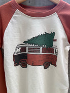 Tiny Whales Christmas Mobile LS Raglan Holiday