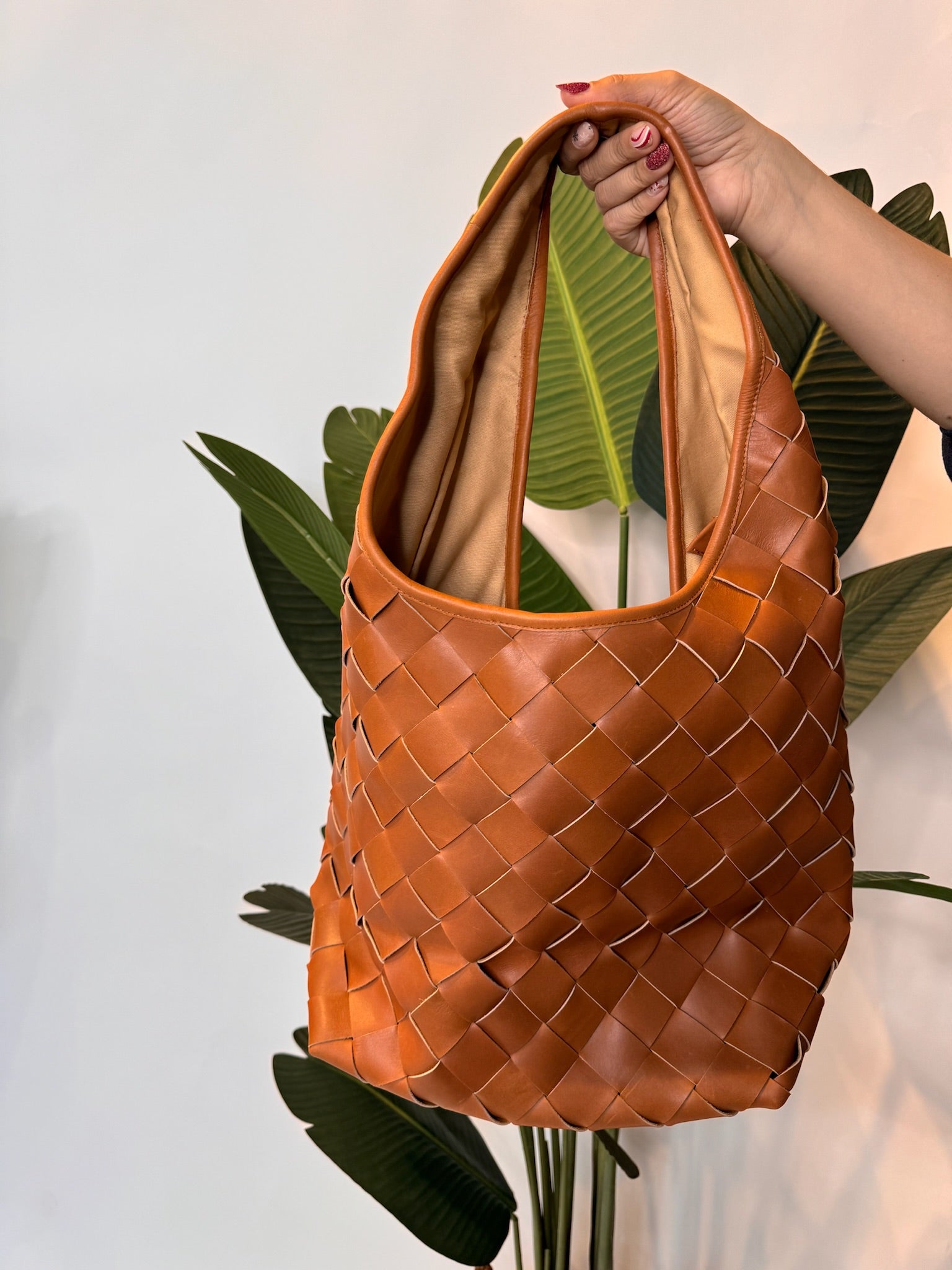 Sole Woven Leather Bag