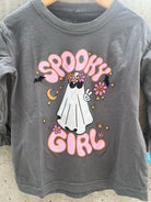 Feather 4 Arrow Spooky Girl LS Tee Charcoal