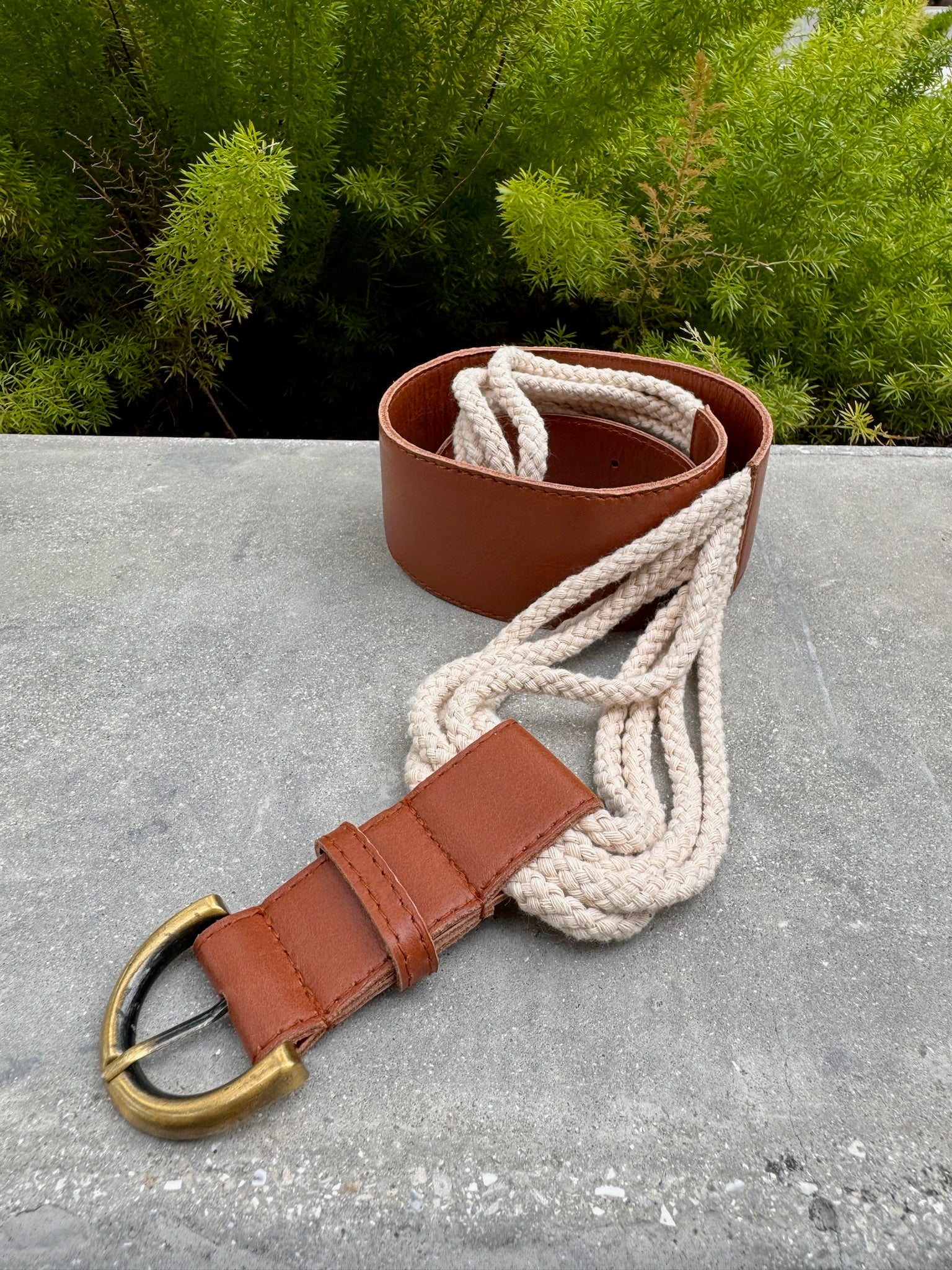 Sole Rope Leather Belt