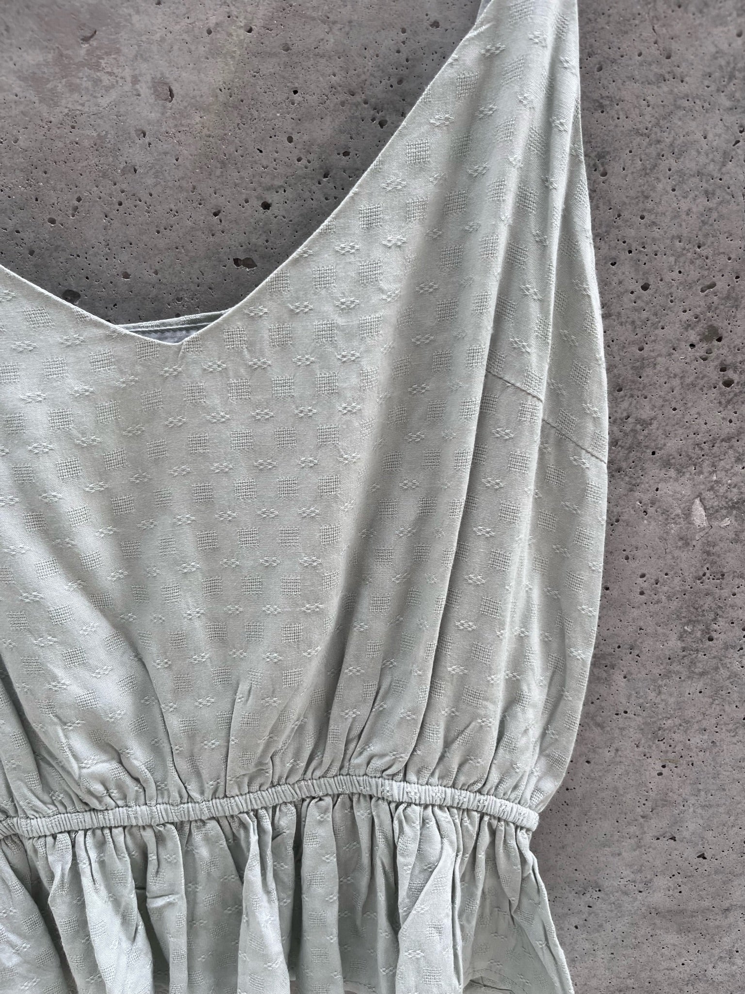 Grade Textured Rayon Ruffle Tank Celladon