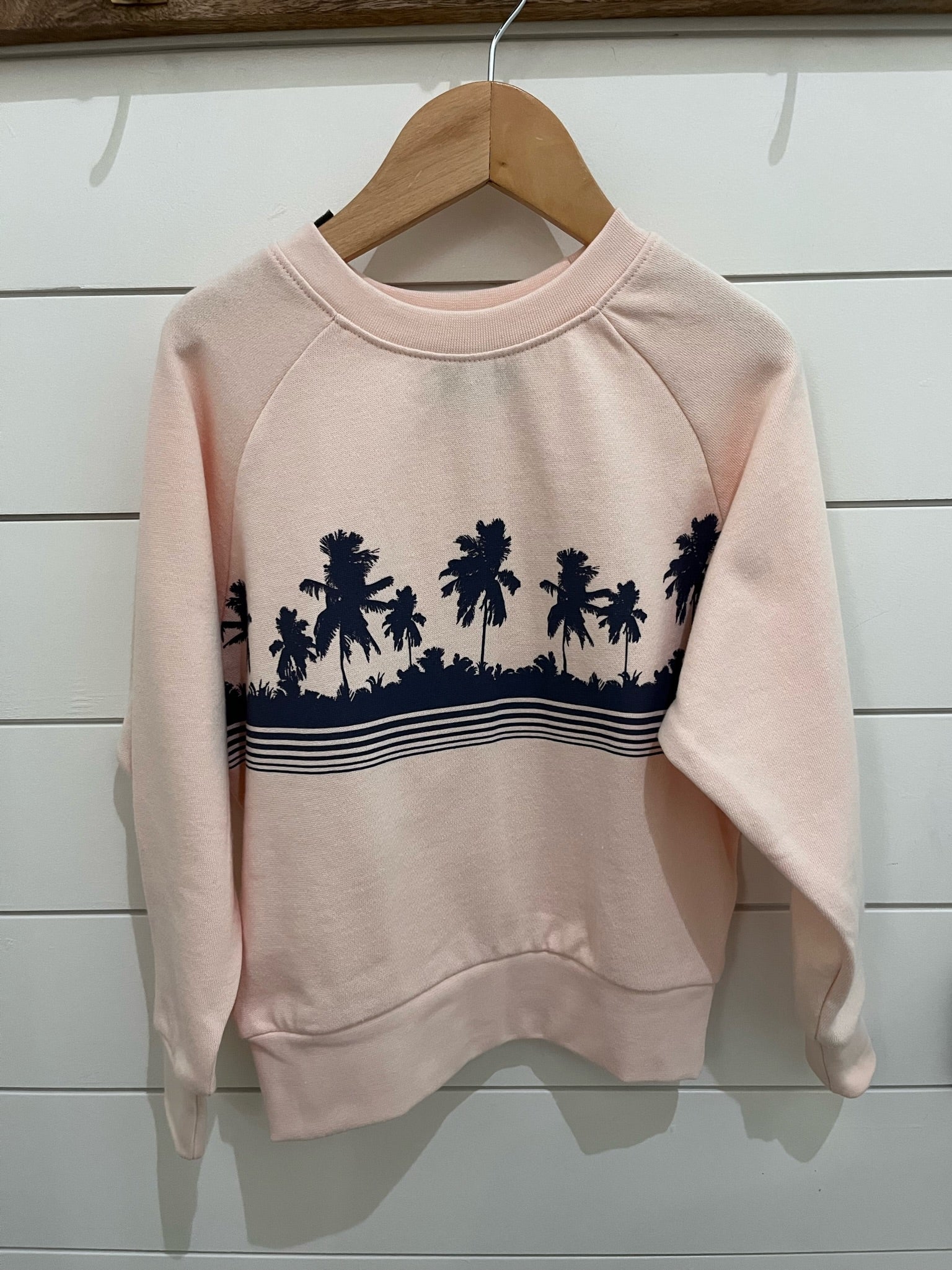 Tiny Whales Paradise Boxy Sweatshirt Faded Pink