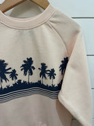 Tiny Whales Paradise Boxy Sweatshirt Faded Pink