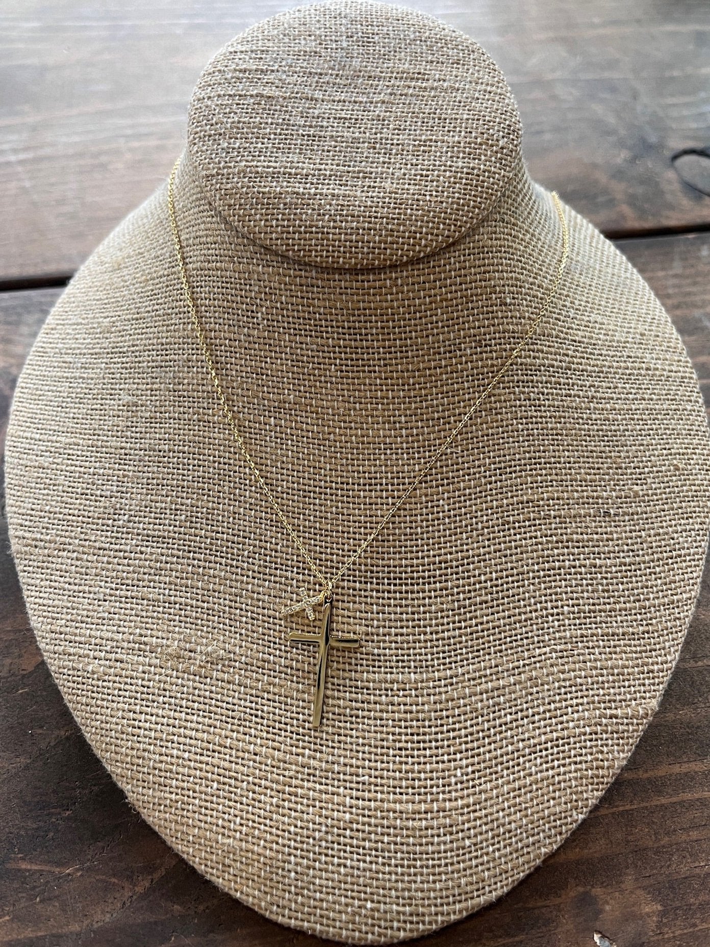 GSA Pave Cross 2 Necklace | Vagabond Apparel Boutique