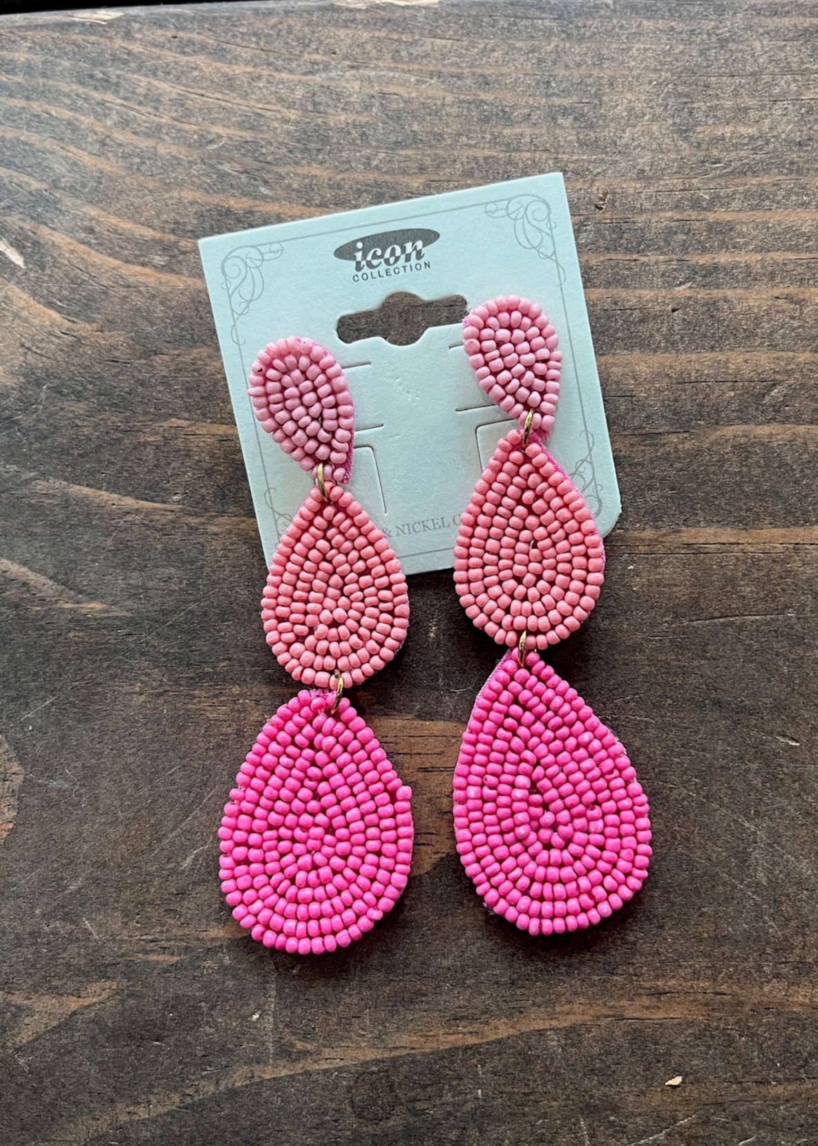 GSA Teardrop Earrings Pink | Vagabond Apparel Boutique